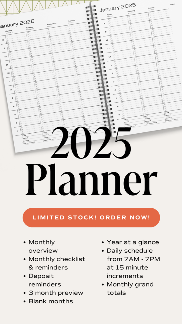 2025 Yearly Appointment Calendar + Income Tracker - Image 4